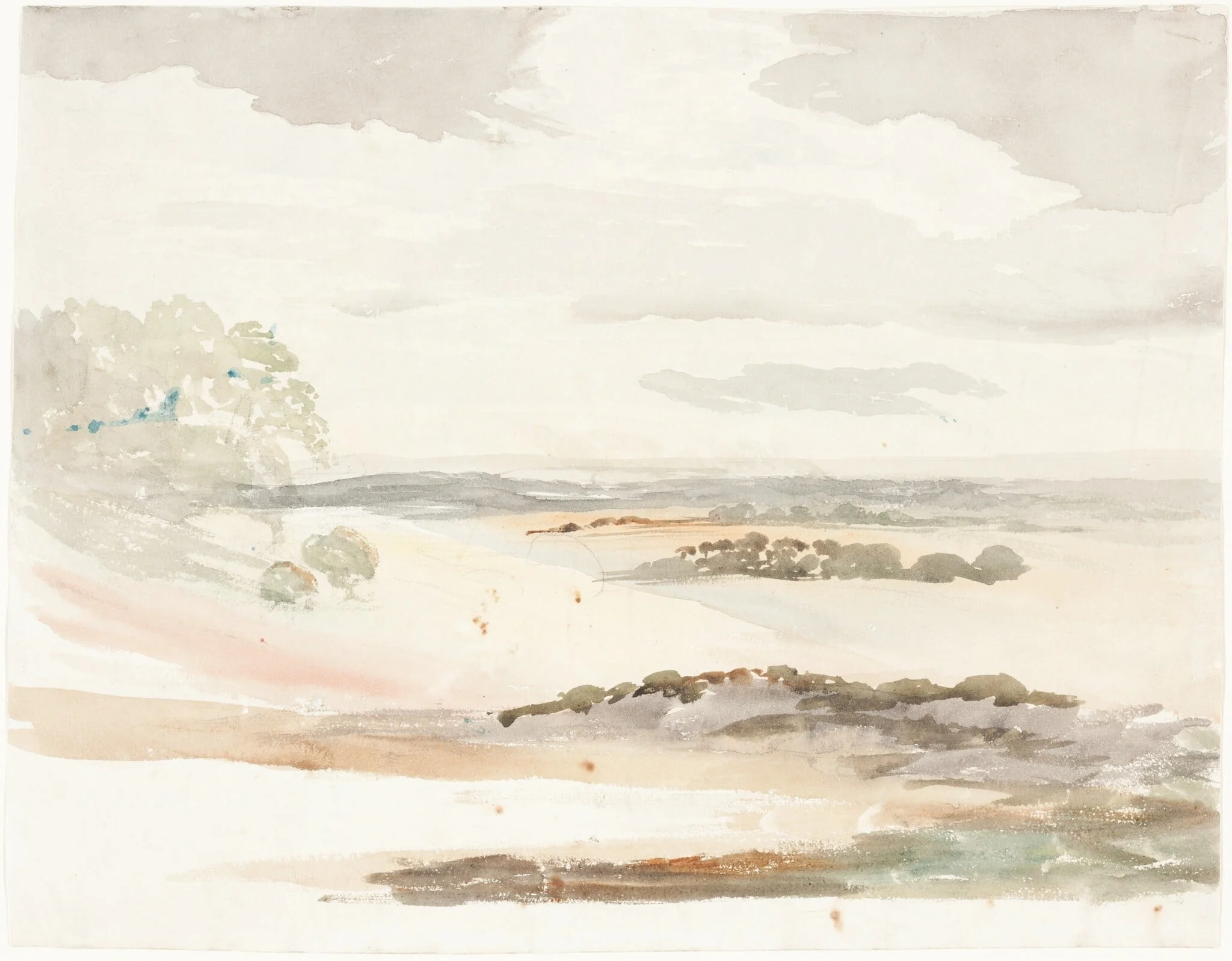 An Extensive View in Shropshire, by Cornelius Varley, graphite, 1803