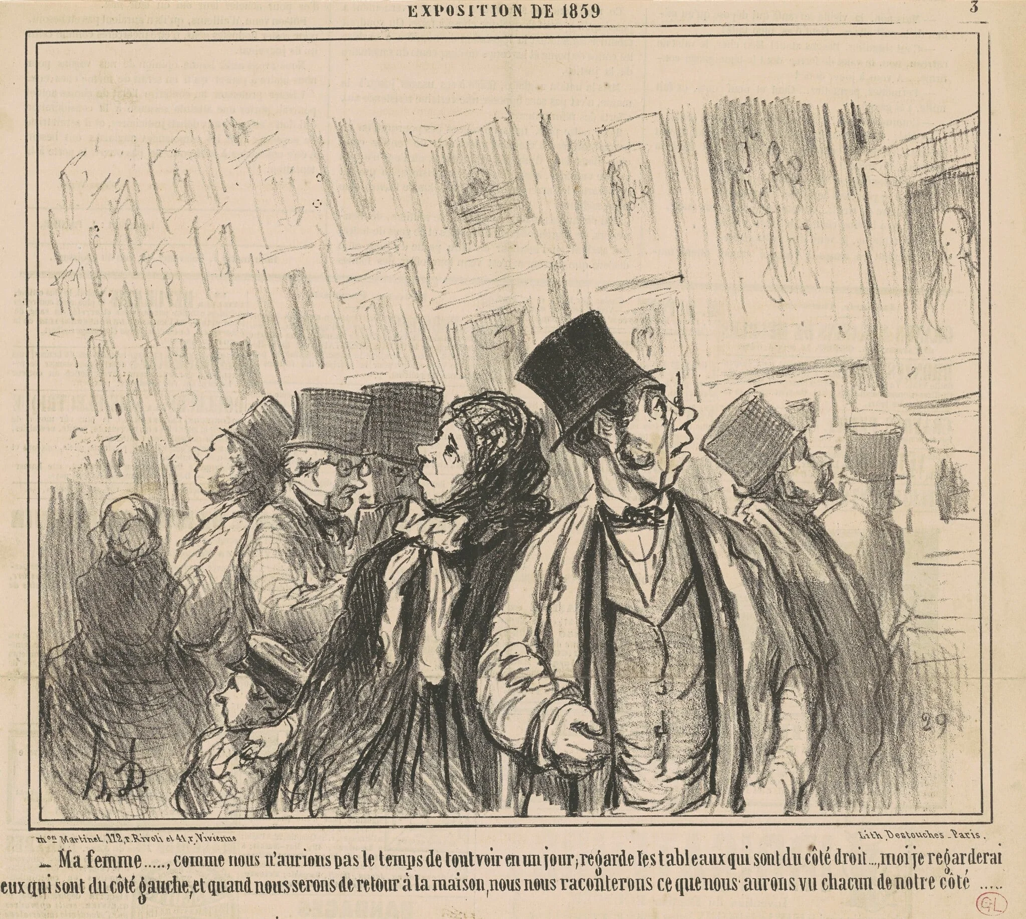 Ma femme ..., comme nous n'aurions pas ..., by Honoré Daumier, ink, 1859