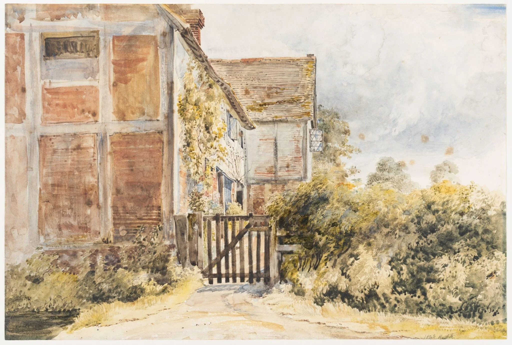 Cottage at Tring, by Richard Redgrave, watercolor, 1843