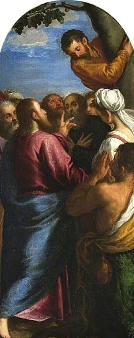 Christ calling Zacchaeus, by Palma il Giovane, oil, 1575