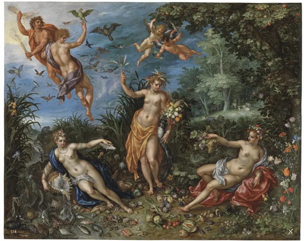 Allegory of Abundance and the Four Elements