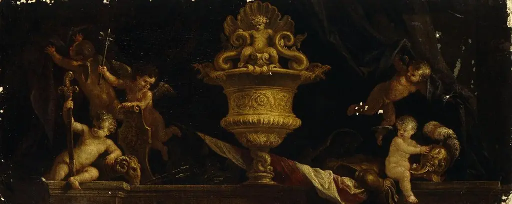 Decorative Panel ''Trophies and Cupids"