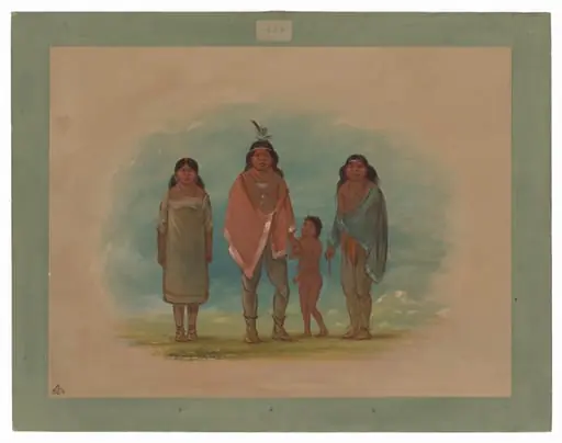 Patagon Chief, His Brother, and Daughter