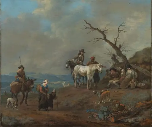 Country Road with Hunter and Peasants