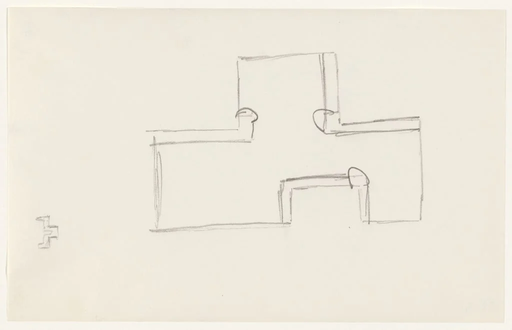 Untitled, by Frank Stella, graphite, 1963