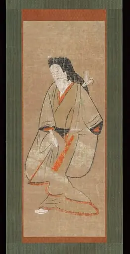 白無垢美人図大津絵|Ōtsu-e of Courtesan in White