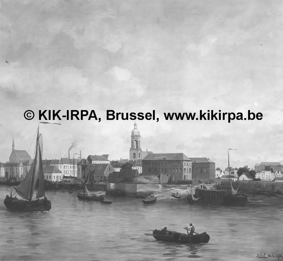 The South-Arsenaalkaai in Antwerp in 1870