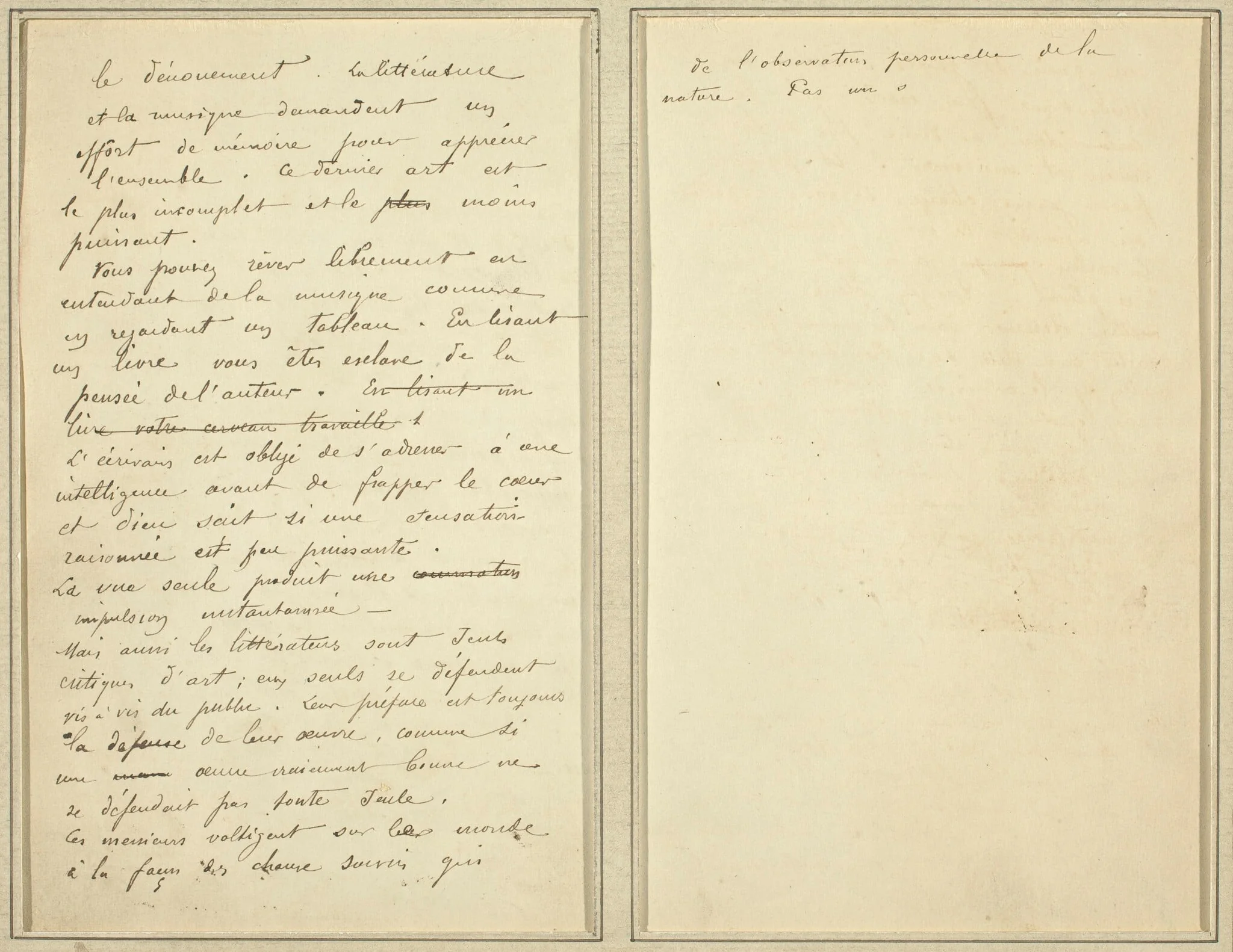 Manuscript Pages [verso], by Paul Gauguin, ink, 1886
