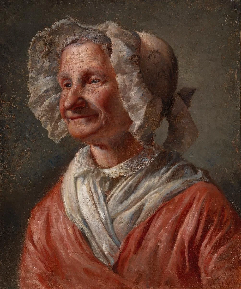 Valkohilkkainen eukko, by Karl Jansson, unspecified, 1870
