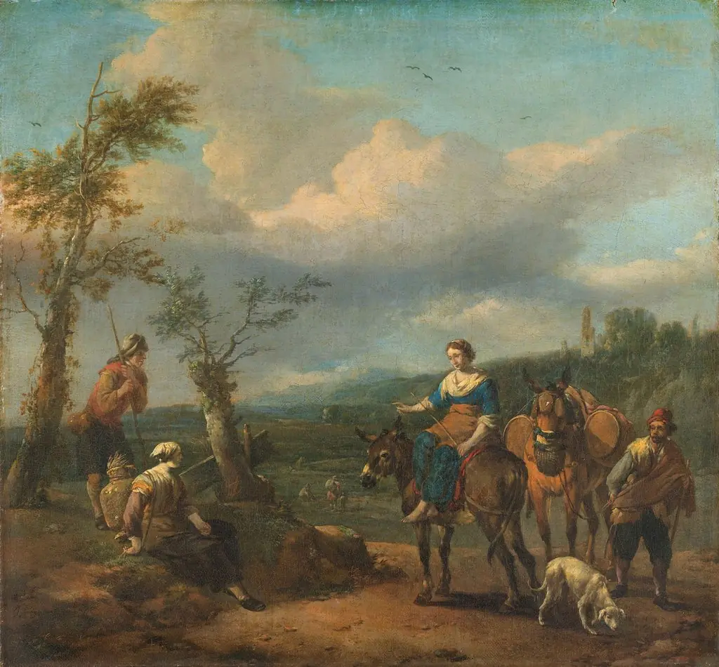 Italian landscape with figures
