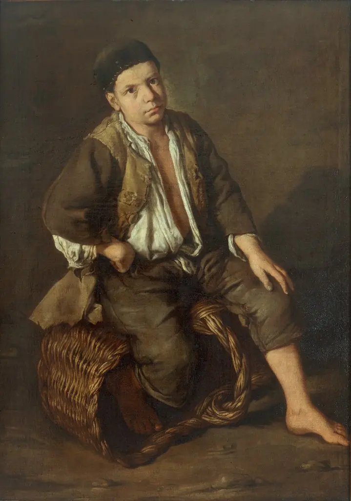 Errand Boy Seated on a Basket
