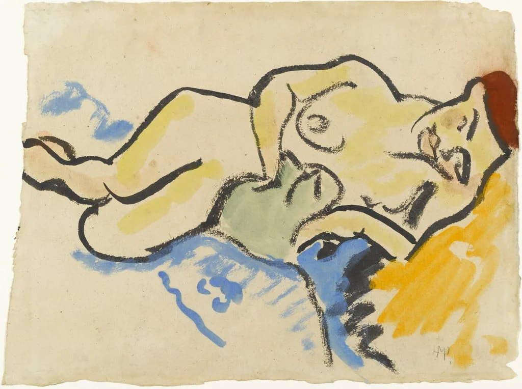 Untitled, by Max Pechstein, watercolor, 1909