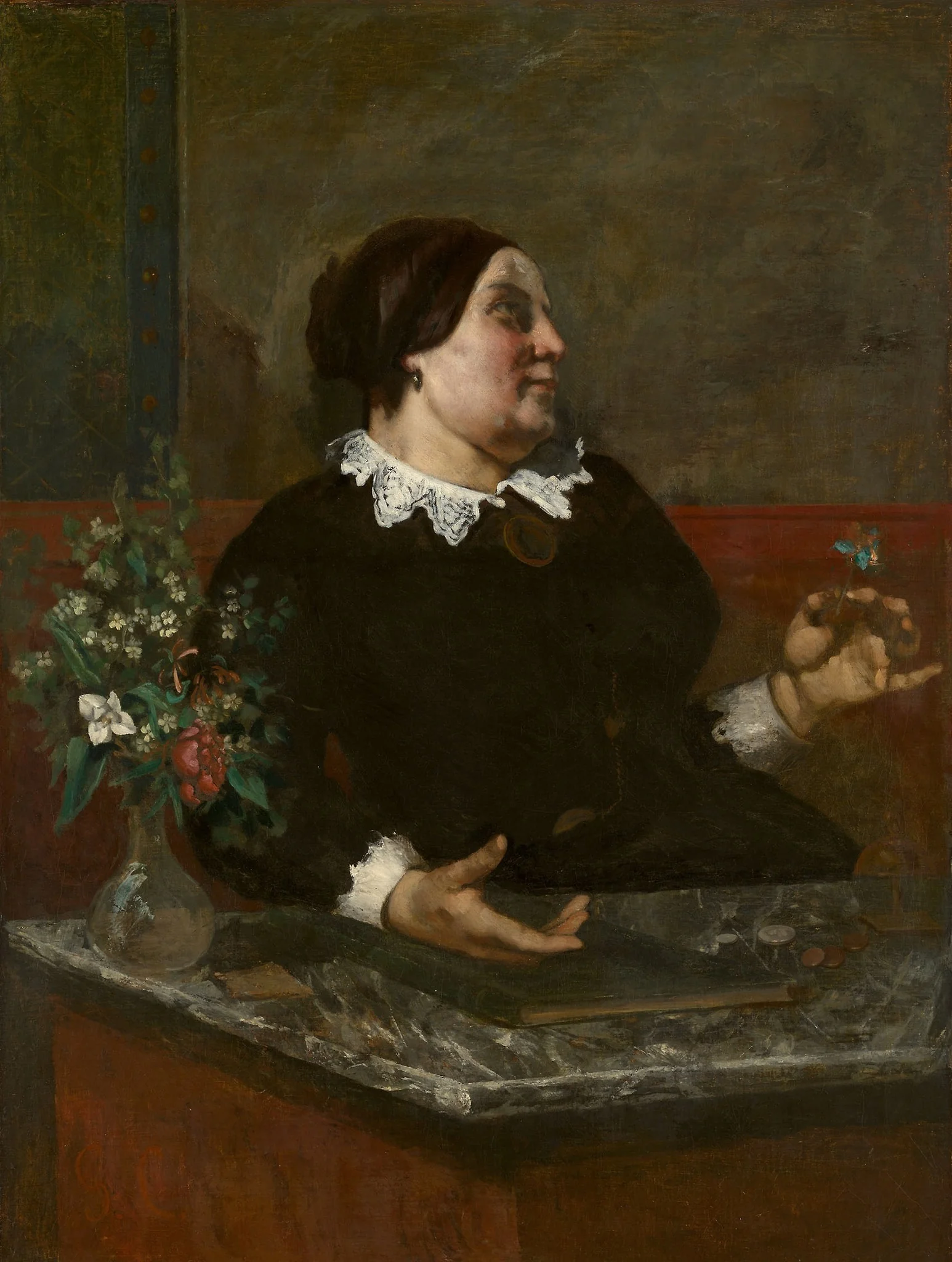Mère Grégoire, by Gustave Courbet, oil, 1855