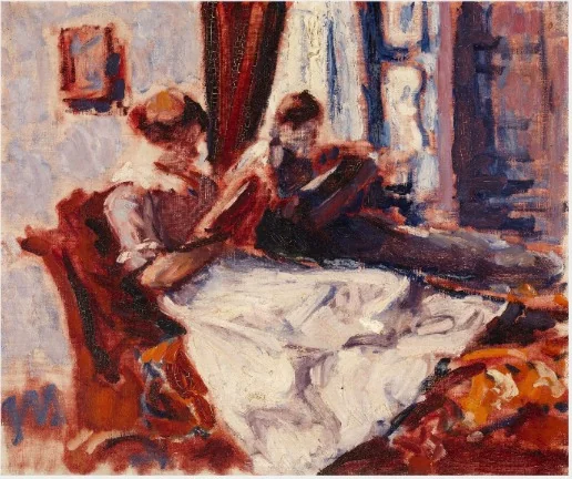 A Quiet Read, by Roderic O'Conor, oil, 1910
