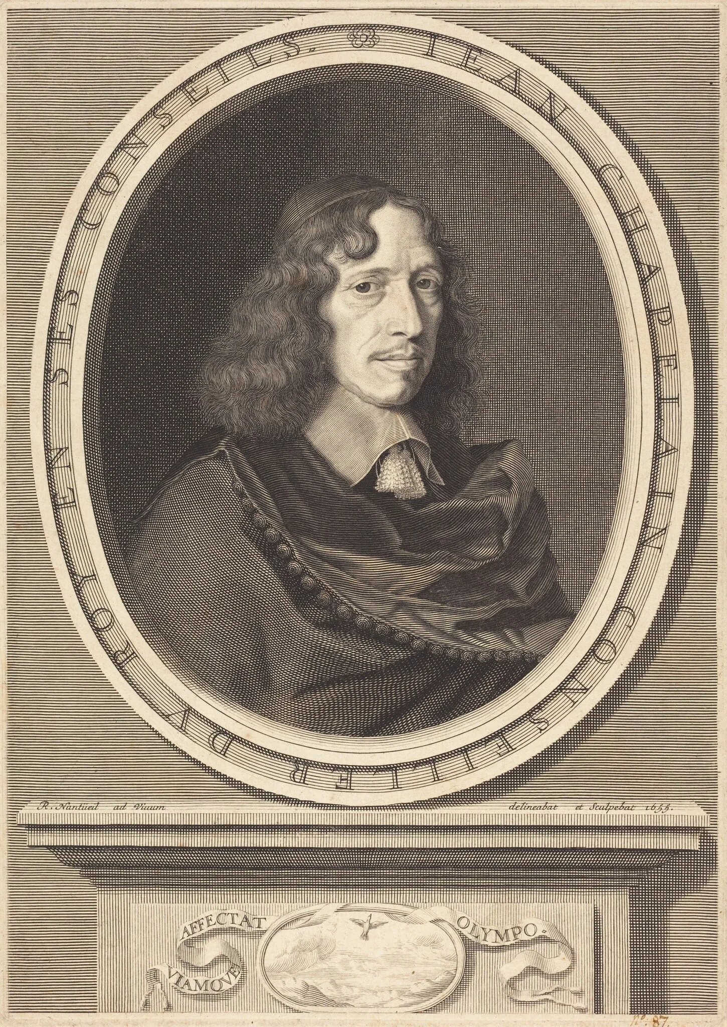 Jean Chapelain, by Robert Nanteuil, ink, 1655