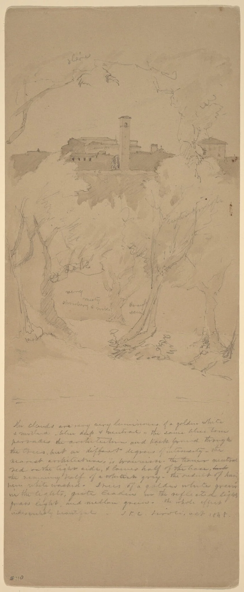 View through the Trees at Tivoli [recto]