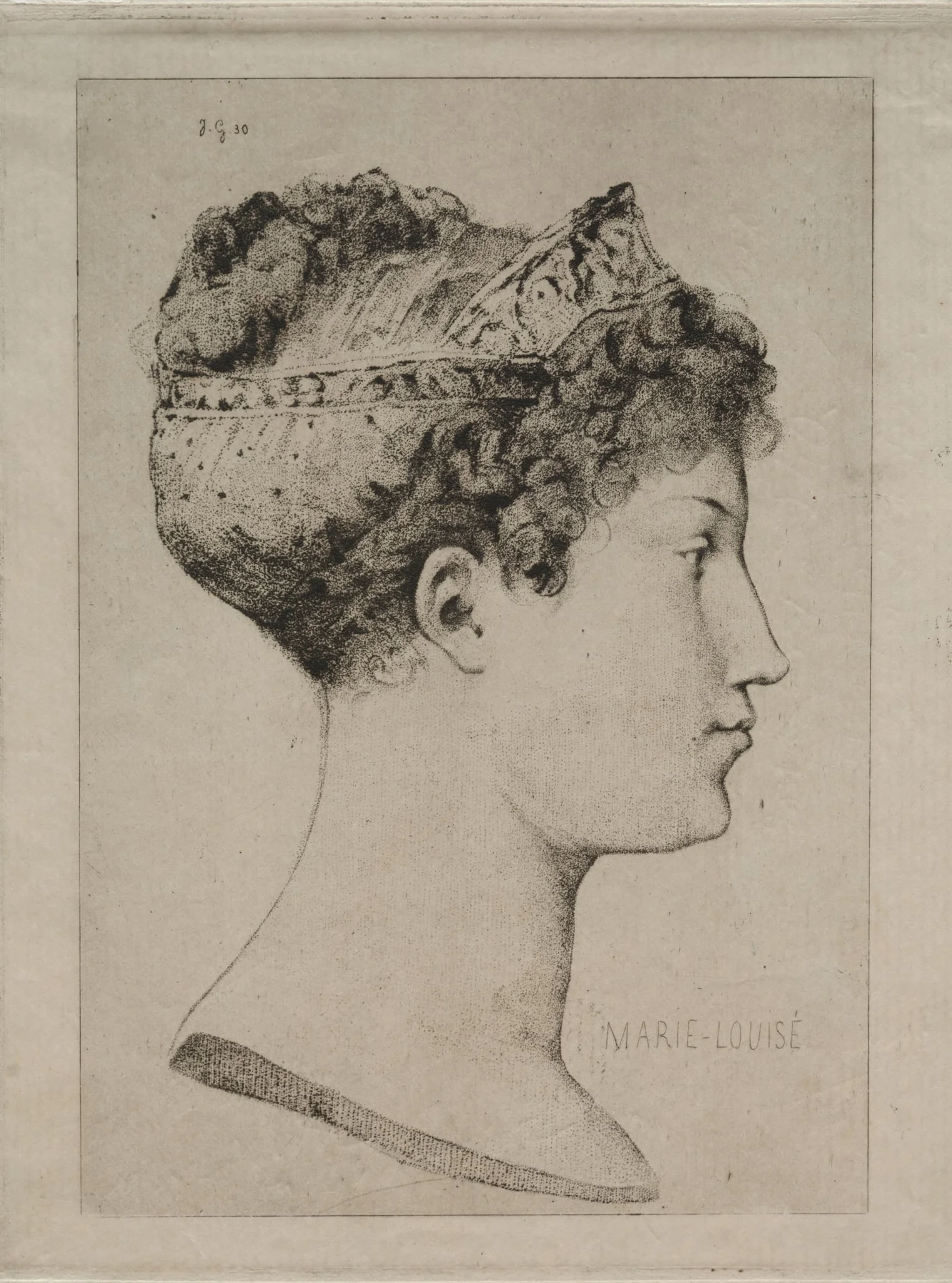 Marie Louise in Profile, by Jules de Goncourt, 1860