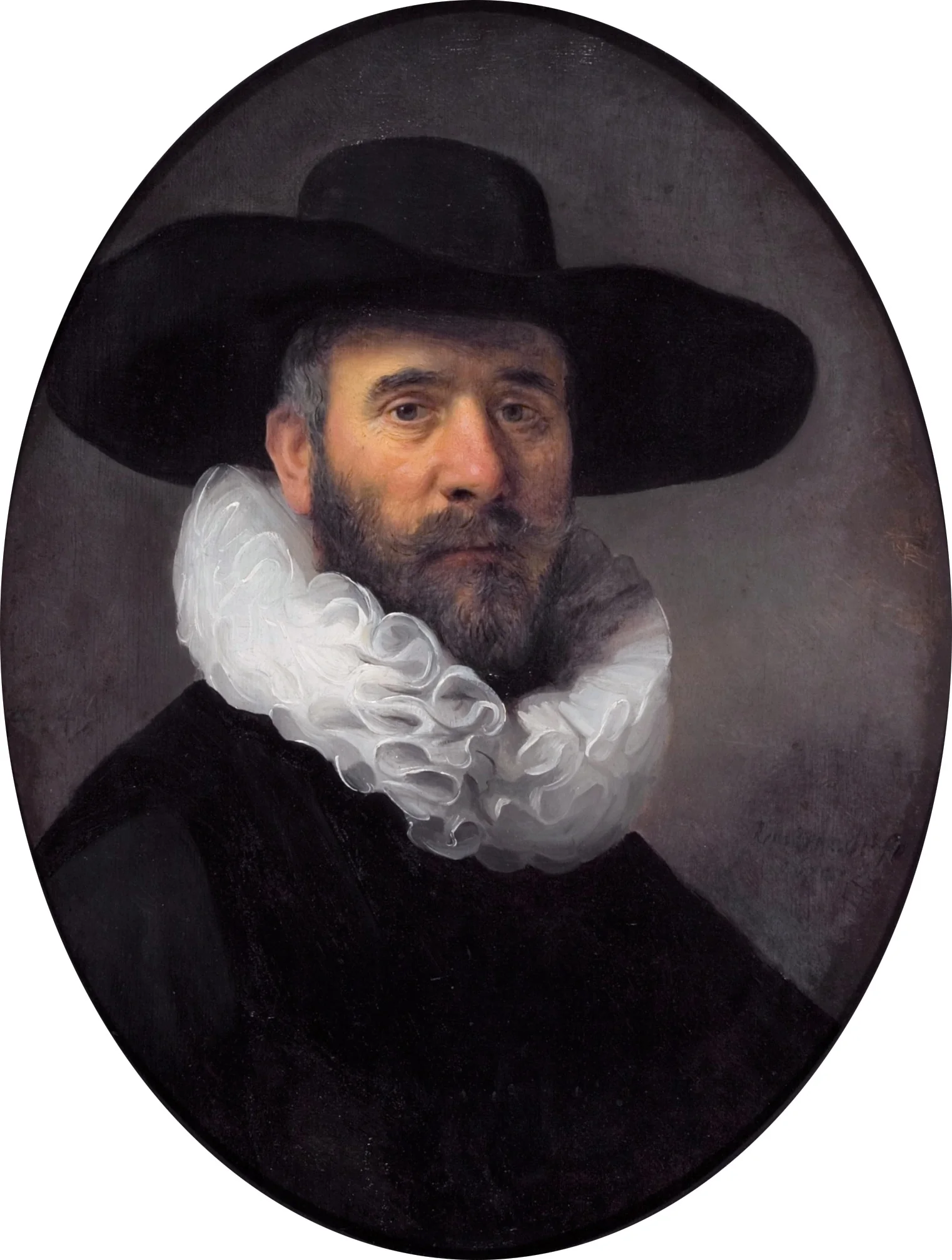 Portrait of Dirck Jansz. Pesser, by Rembrandt, oil, 1634