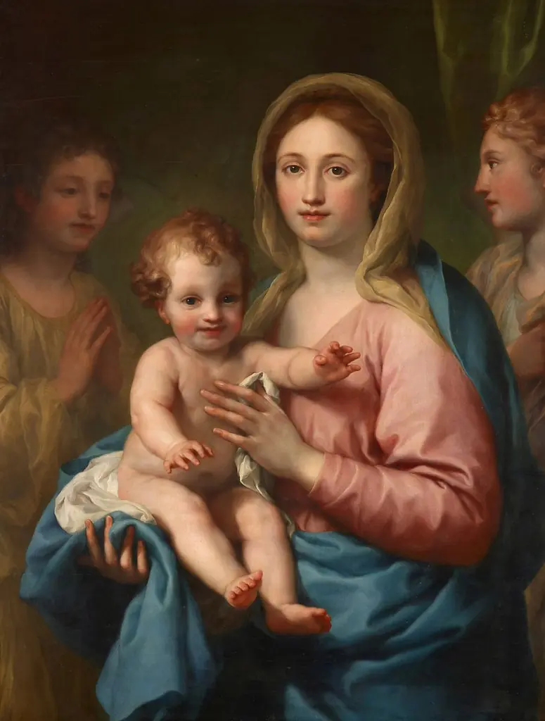 Madonna with Child and Two Angels