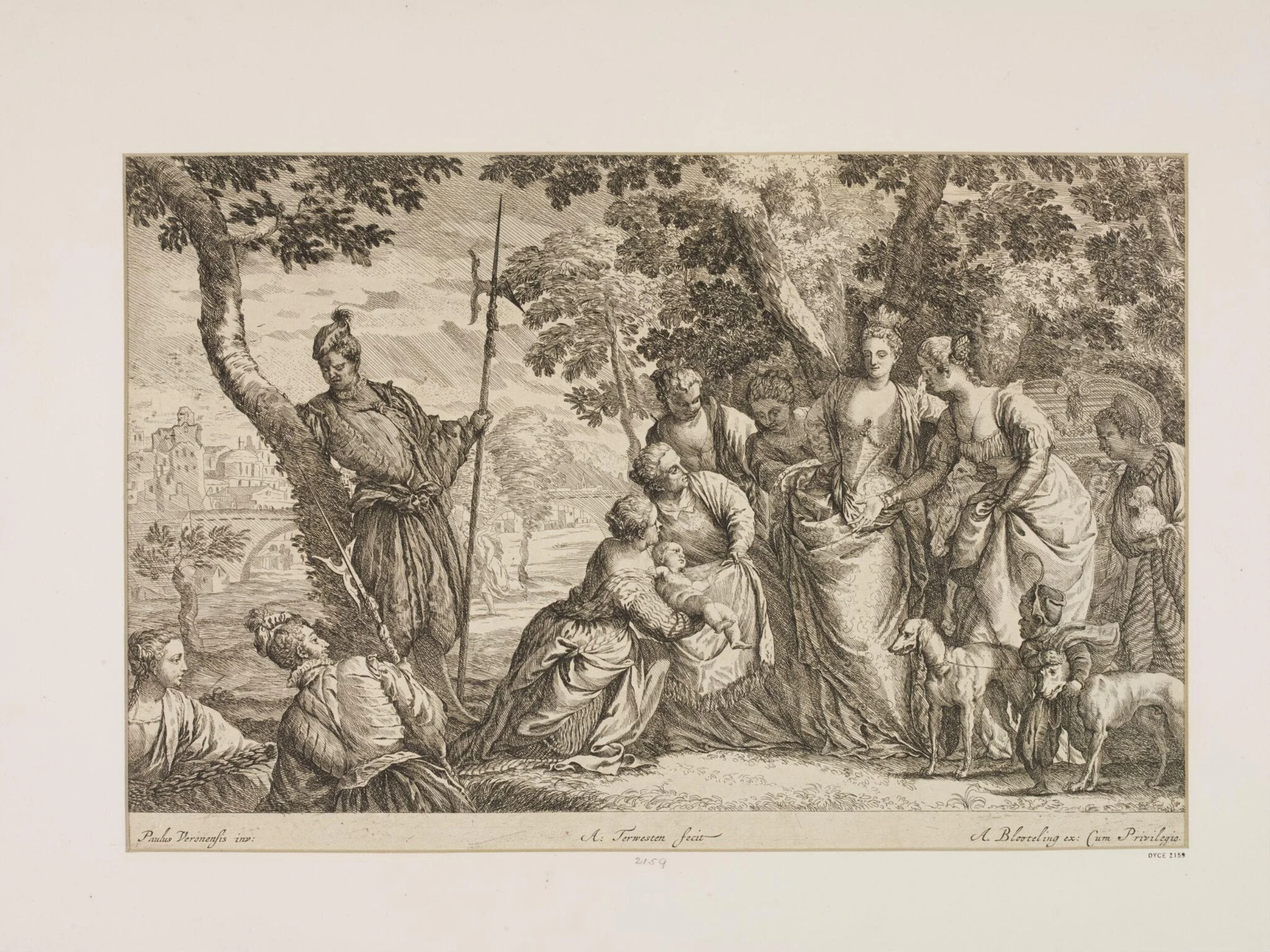 Infant Moses, by Abraham Blooteling, 1650