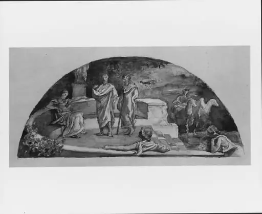 The Relation of the Individual to the State: Socrates and His Friends Discuss "The Republic," as in Plato's Account; Color Study for Mural, Supreme Court Room, Saint Paul, Minnesota State Capitol, Saint Paul