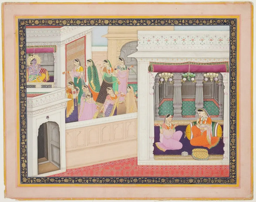 Krishna and Radha: Court Scene