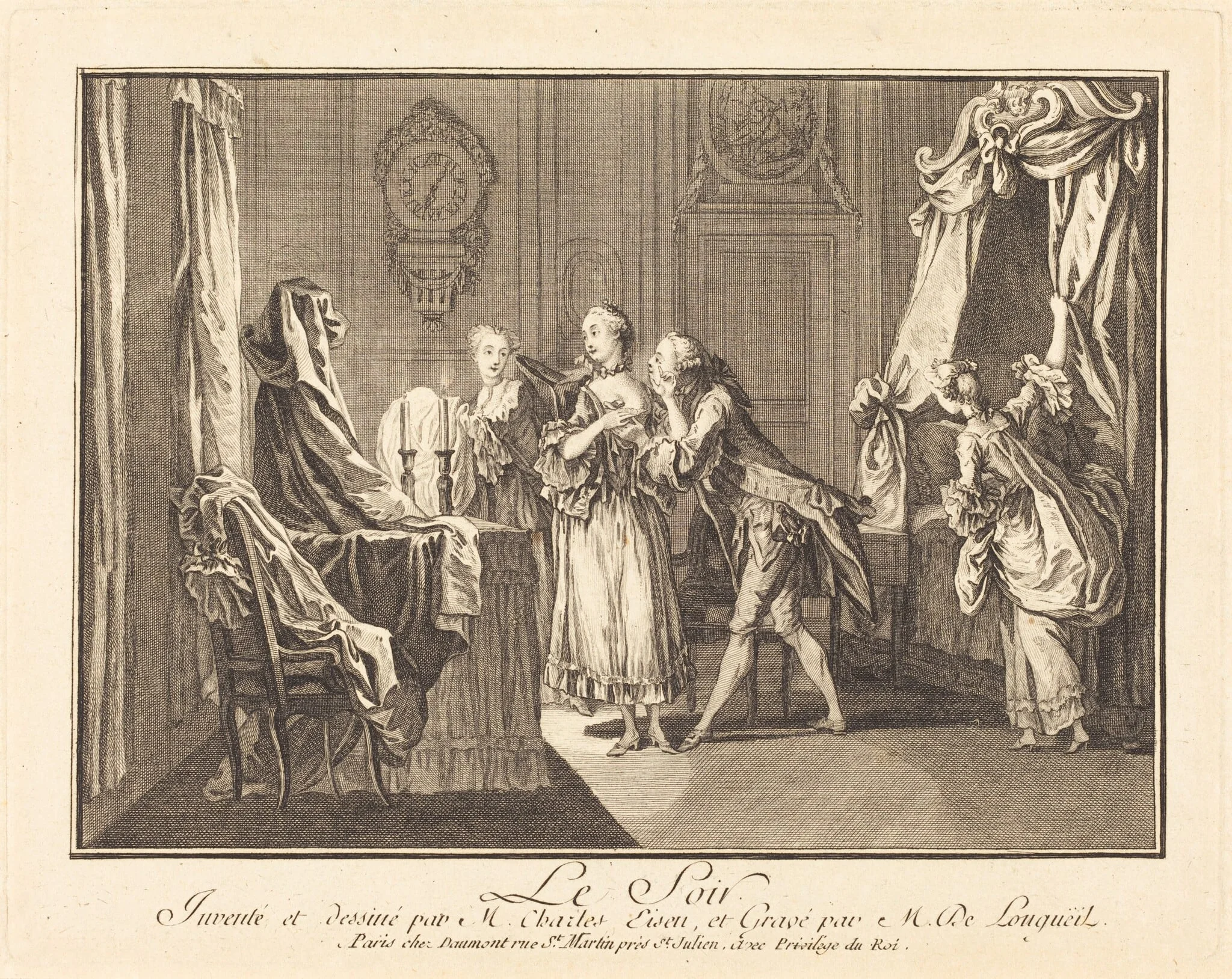 Le soir, by Joseph de Longueil, ink, 1761