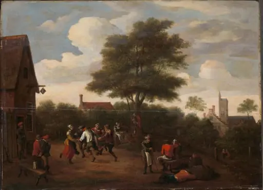 Peasants Dancing Outside the Crescent Tavern