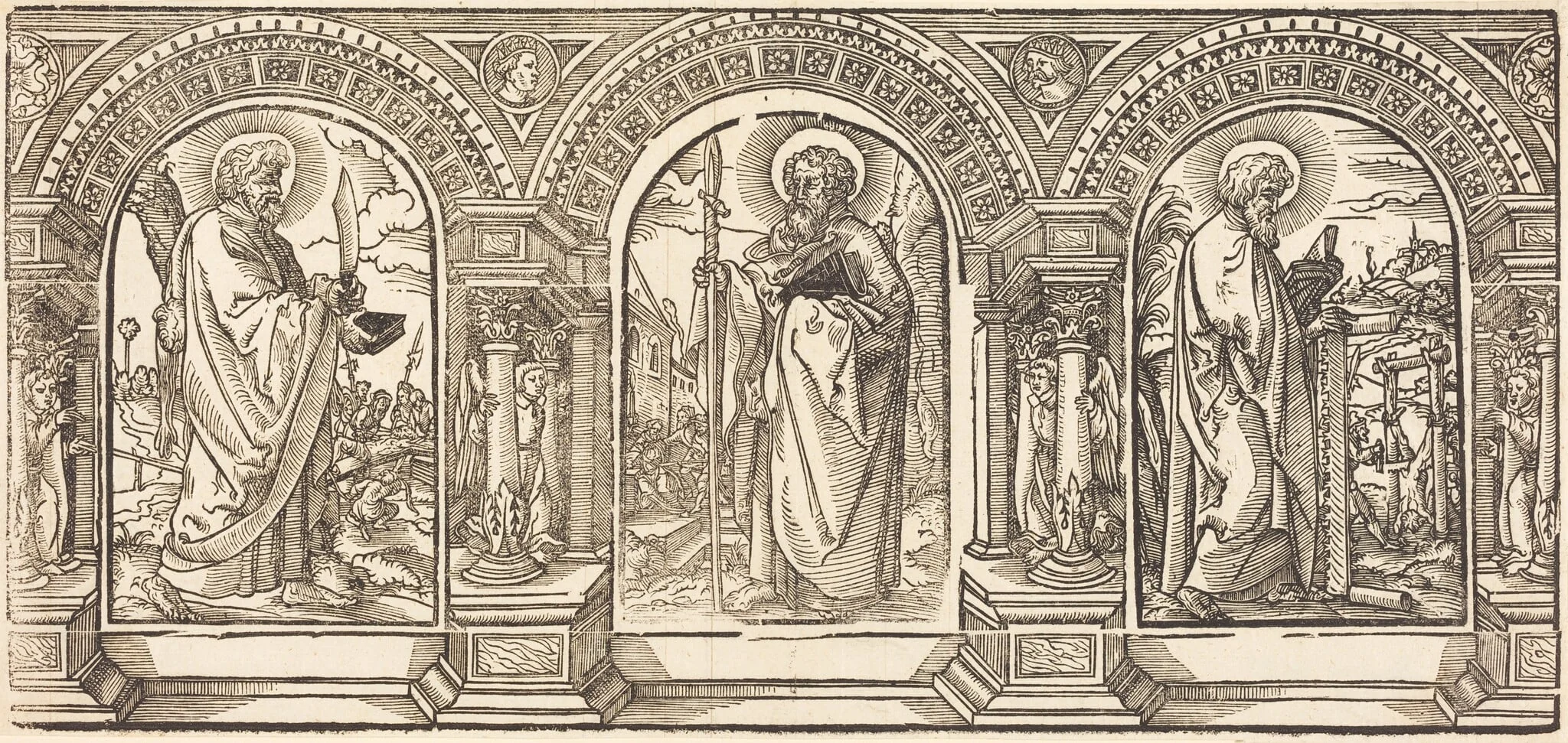 Christ and His Disciples I, by German 16th Century, ink, 1550