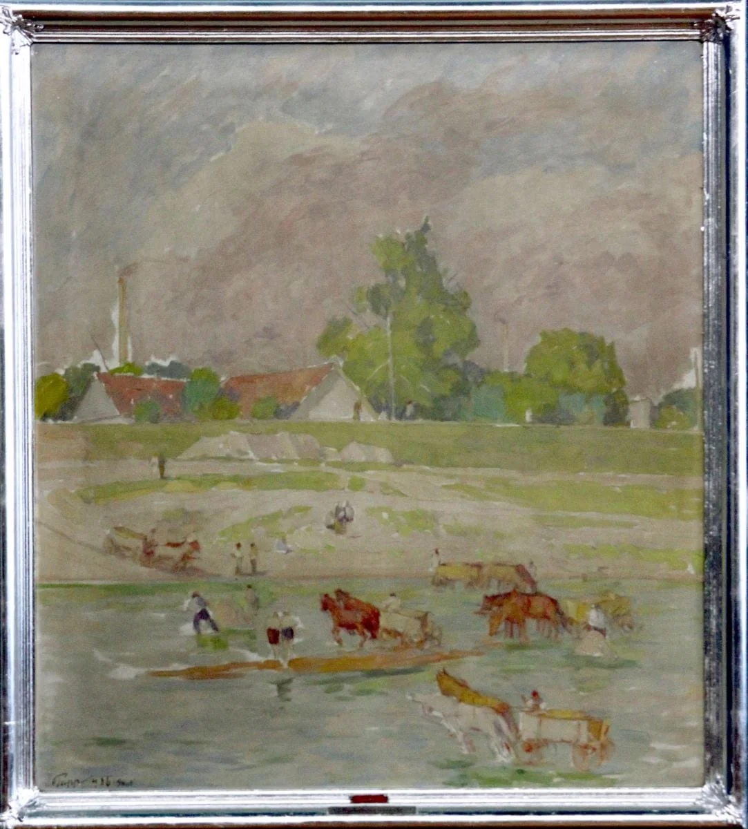 Exploatarea nisipului, by Aurel Popp, 1936