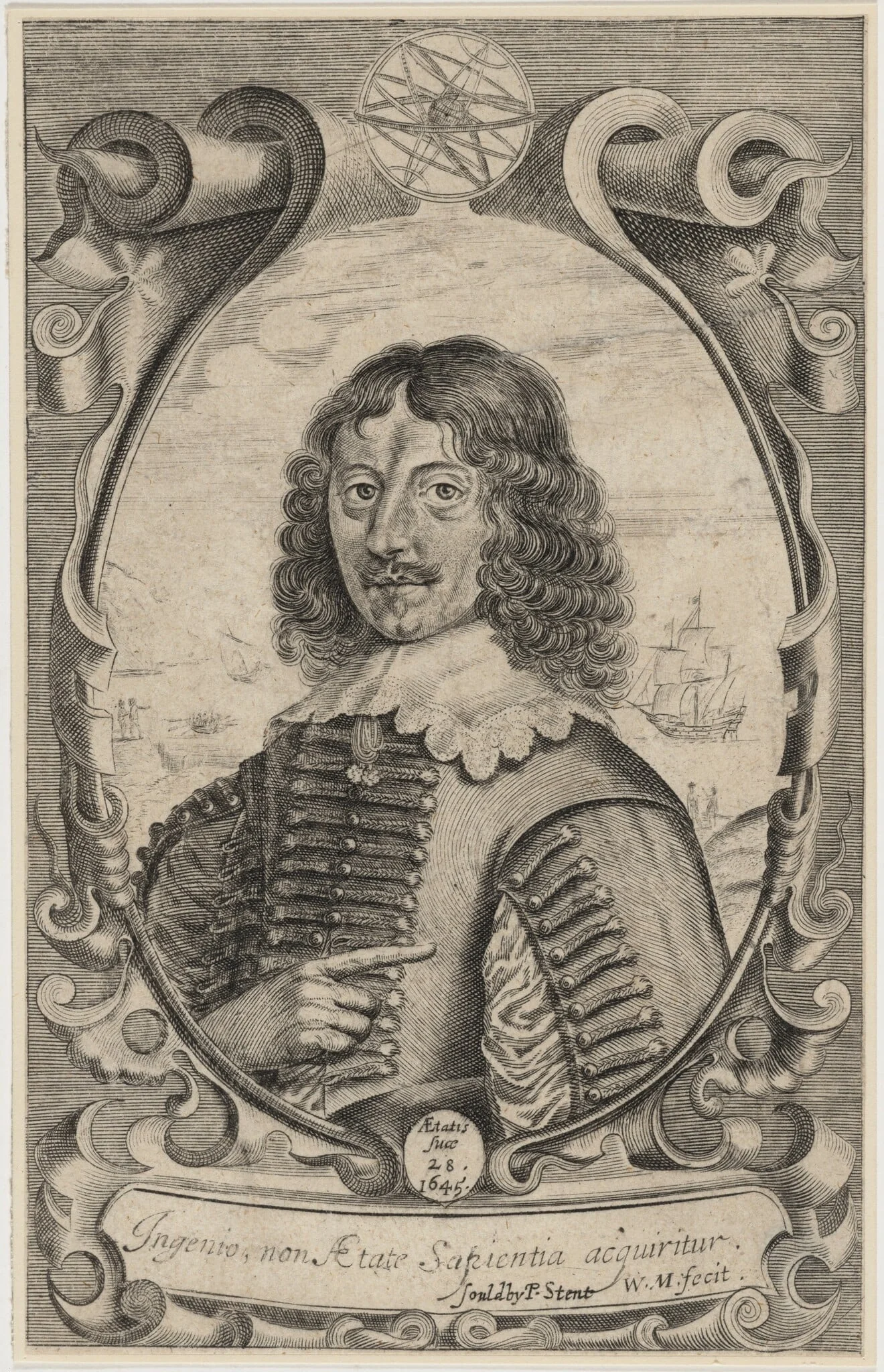 John Thompson, by William Marshall, ink, 1645