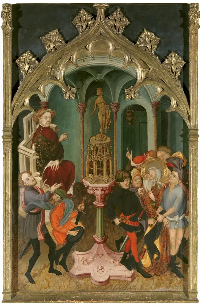 Saint Andrew refusing to worship the Idol