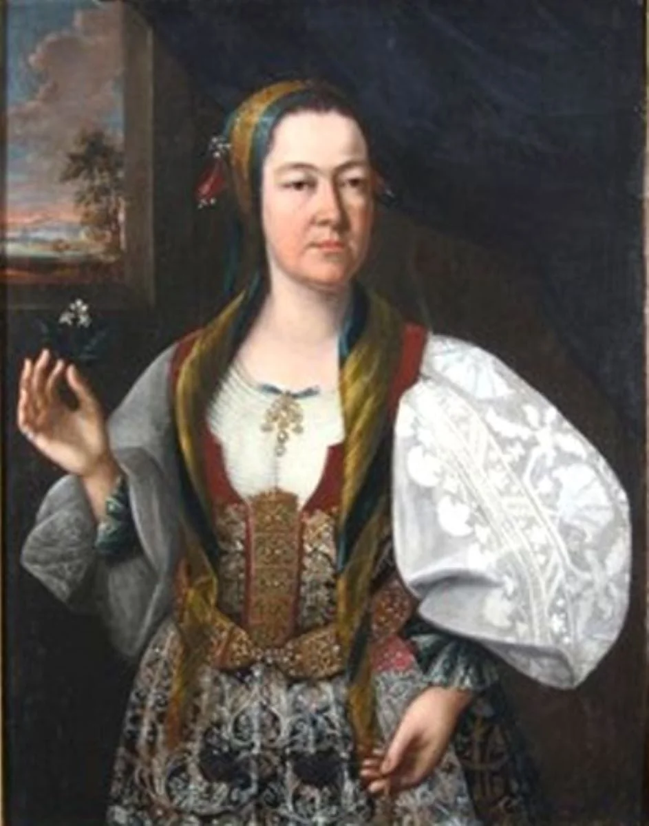 Femeia cu floarea de iasomie, by Unknown, unspecified, 1725