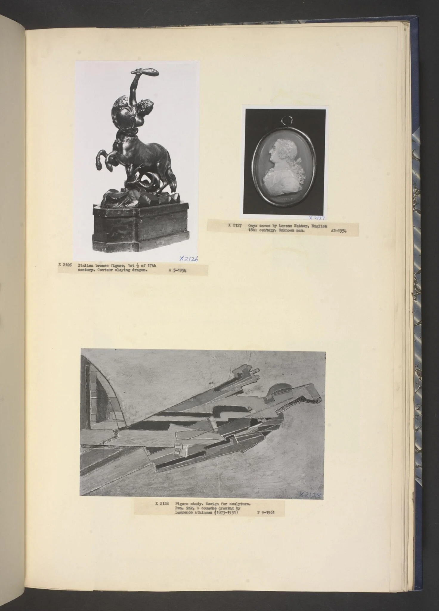Figure study, design for sculpture, by Lawrence Atkinson, 1922