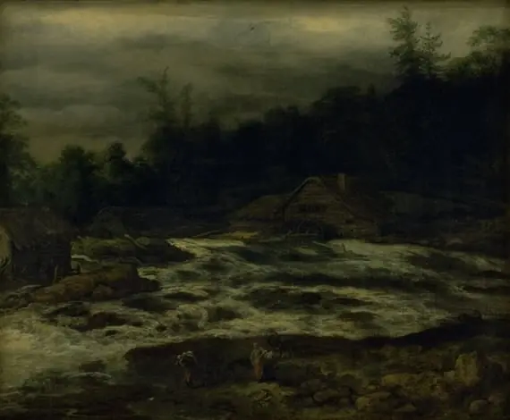 Mountain Scenery with Waterfall