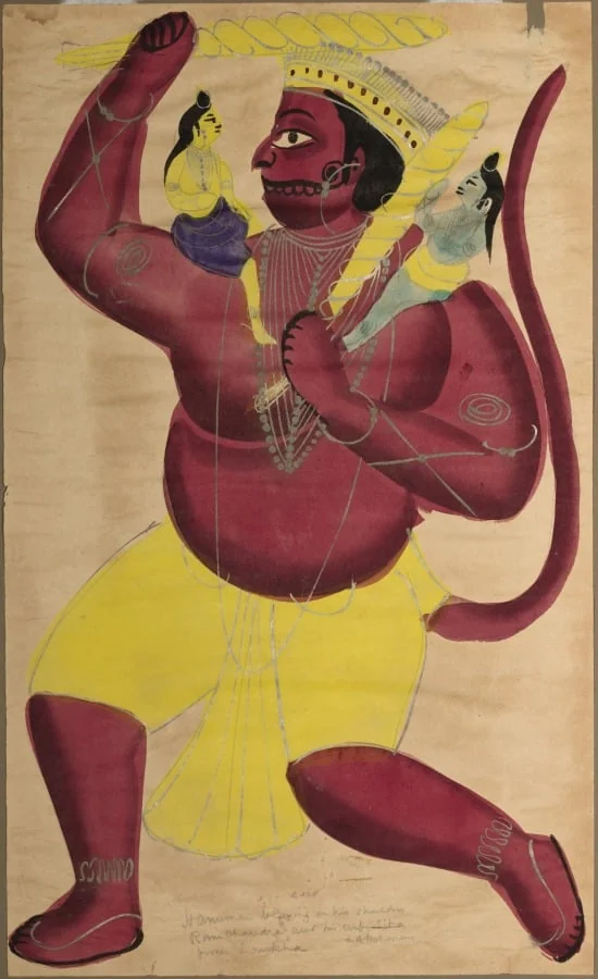 Hanuman, by Unknown, unspecified, 1880