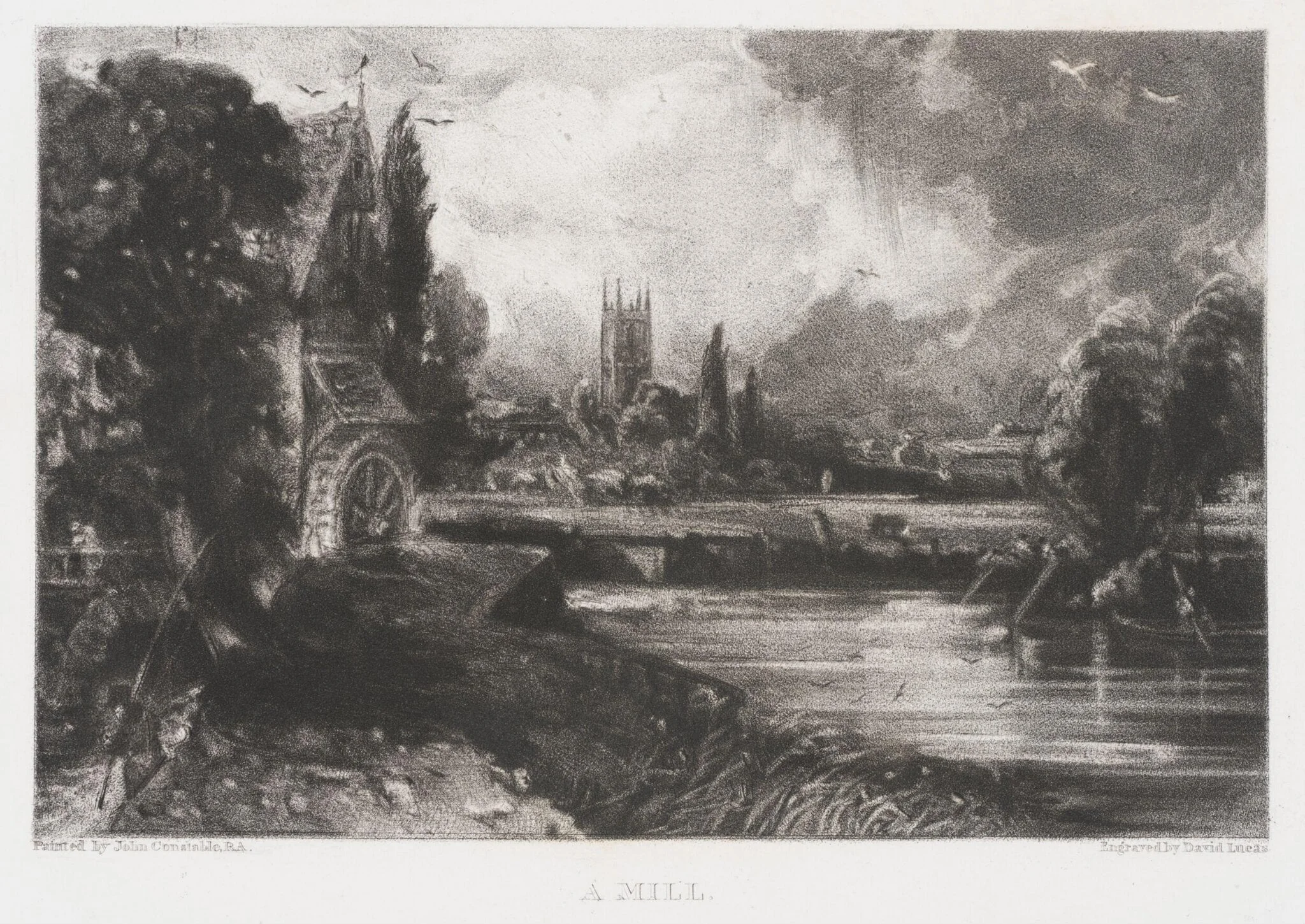 A MILL, by John Constable, 1855