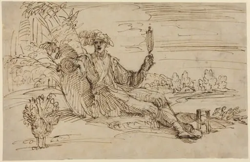 An Elegant Young Man Personifying Vanity