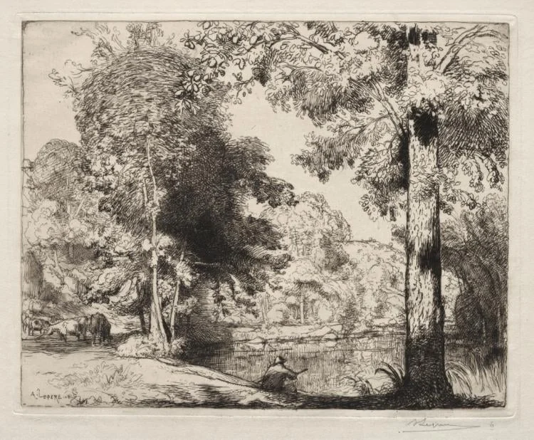 Bords de la Vie, by Auguste Lepère, 1908