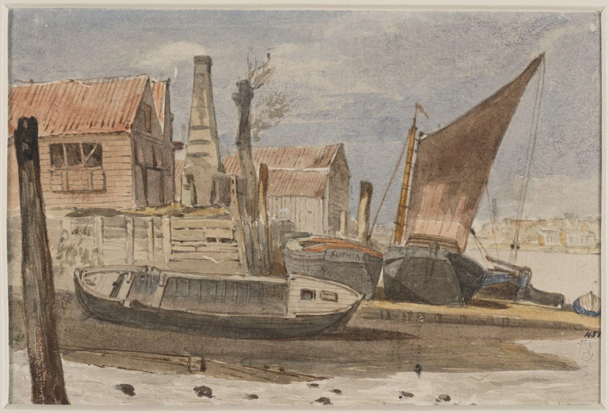 Battersea, by Edward Bragg, watercolor, 1850