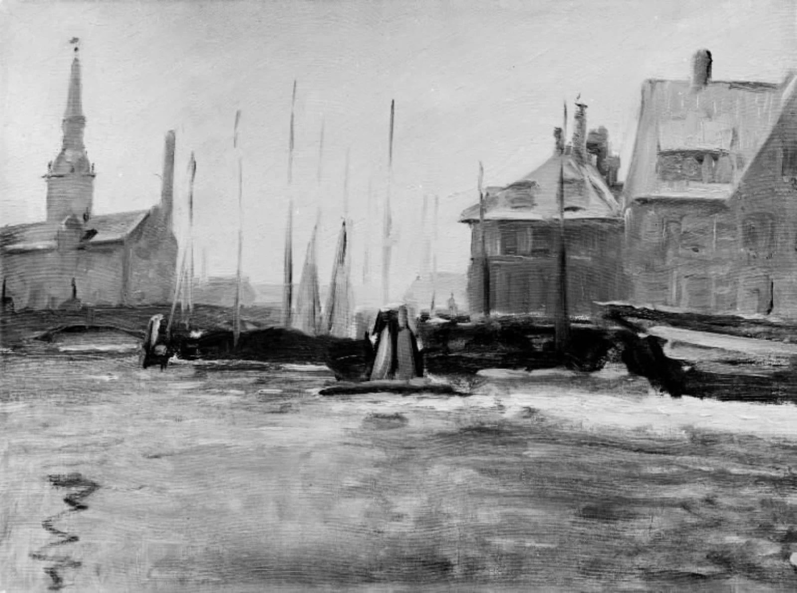 Knippelsbro. Vinter, by Unknown, 1850
