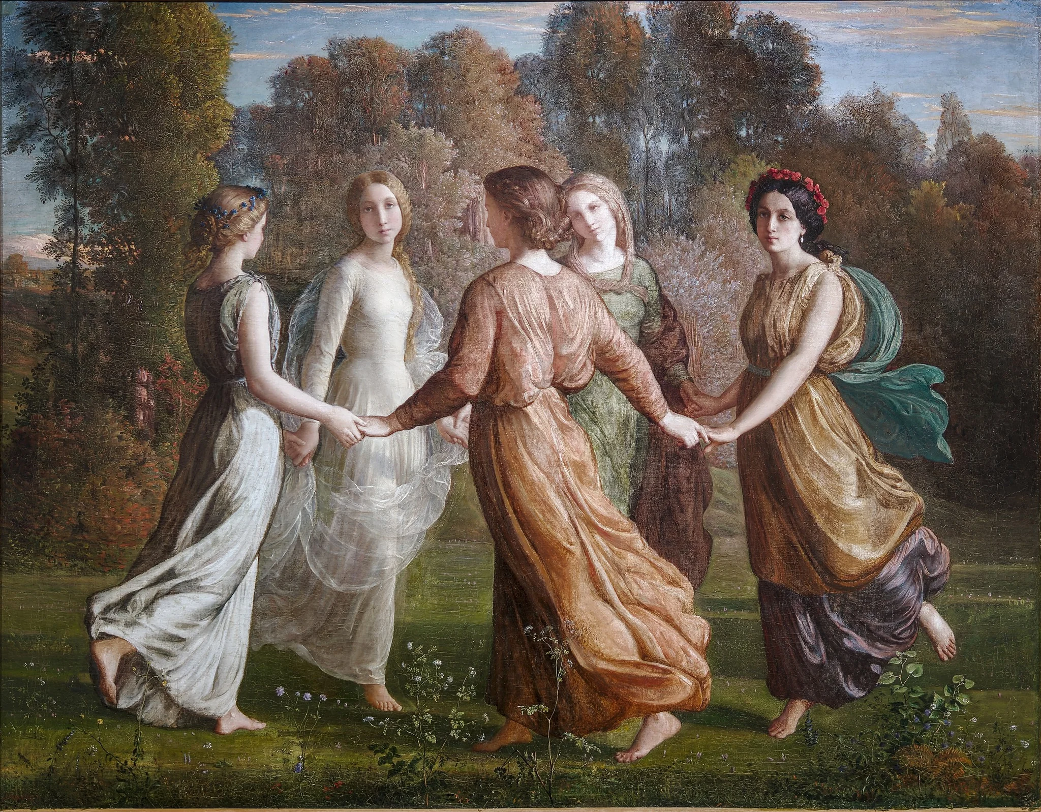 Poem of the Soul - Sunrays, by Louis Janmot, oil, 1854