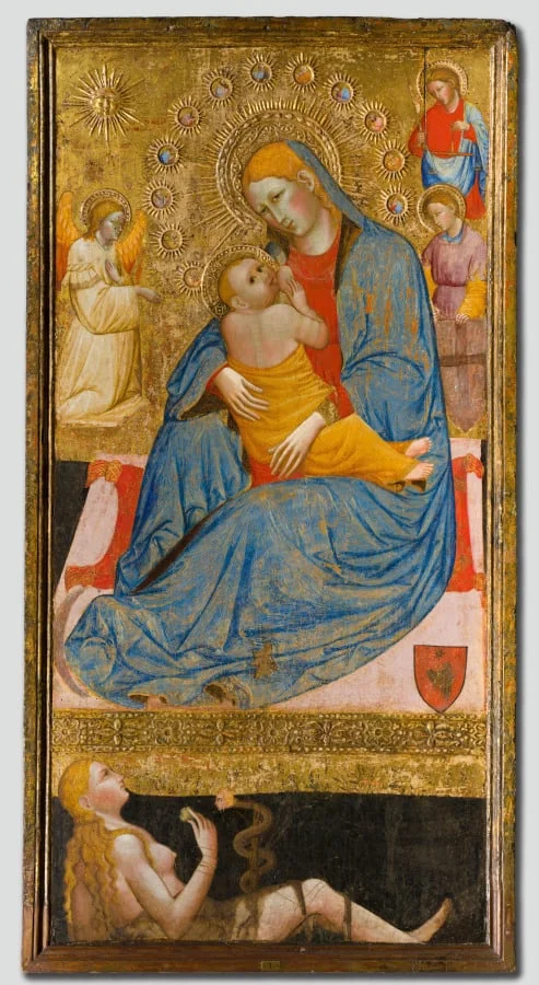 The Madonna of Humility with the Temptation of Eve, by Olivuccio di Ciccarello, unspecified, 1400