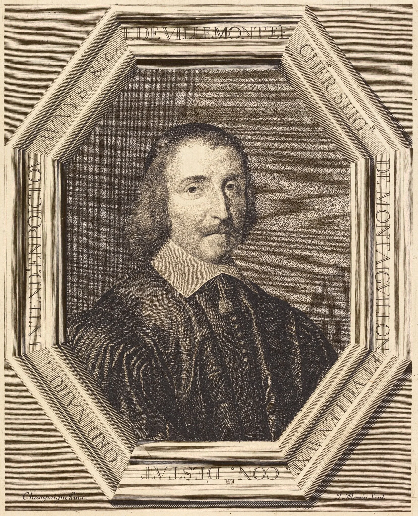 Francois de Villemontee, by Jean Morin, ink, 1625