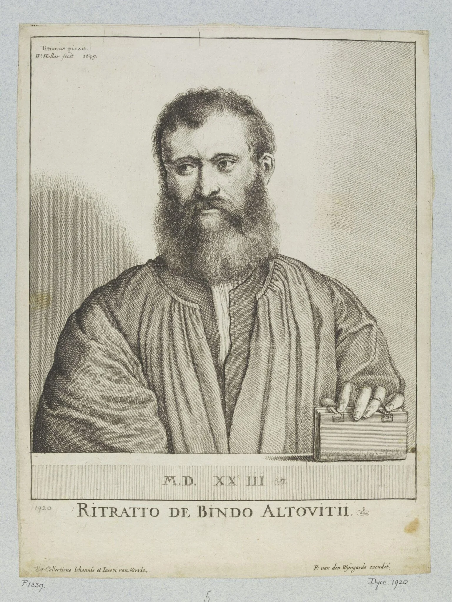 Portrait of Bindo Altoviti, by Wenceslaus Hollar, 1650