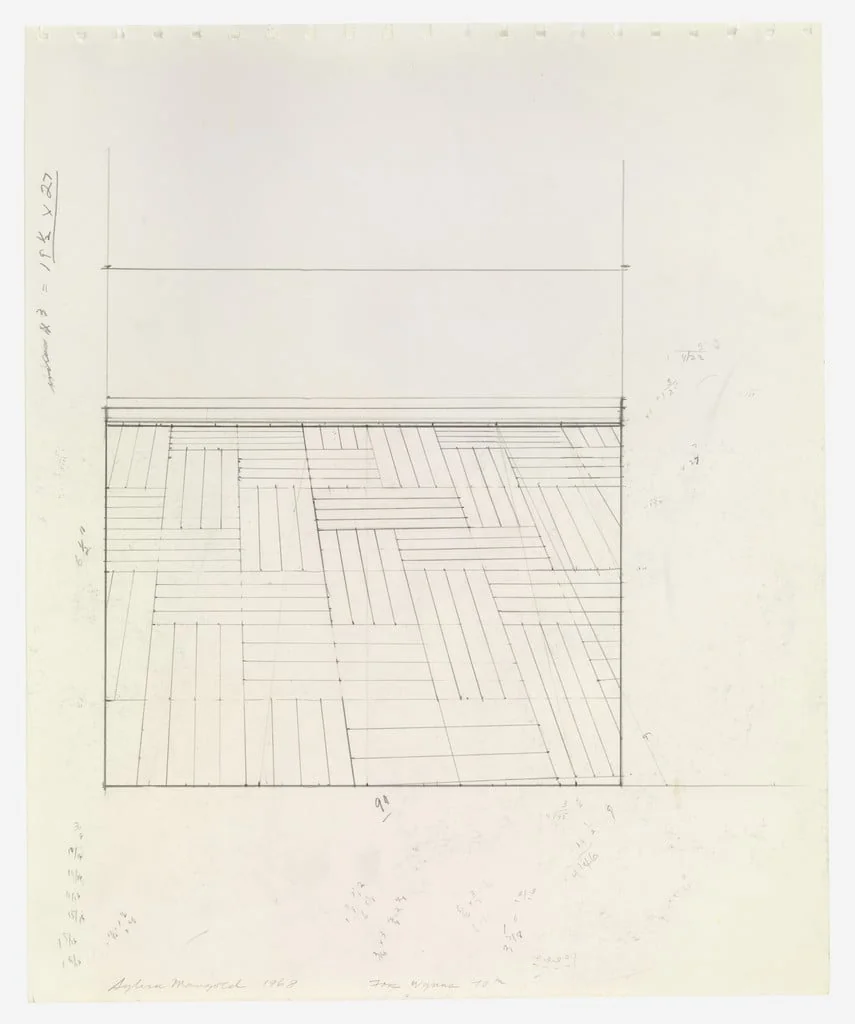Untitled, by Sylvia Plimack Mangold, graphite, 1968