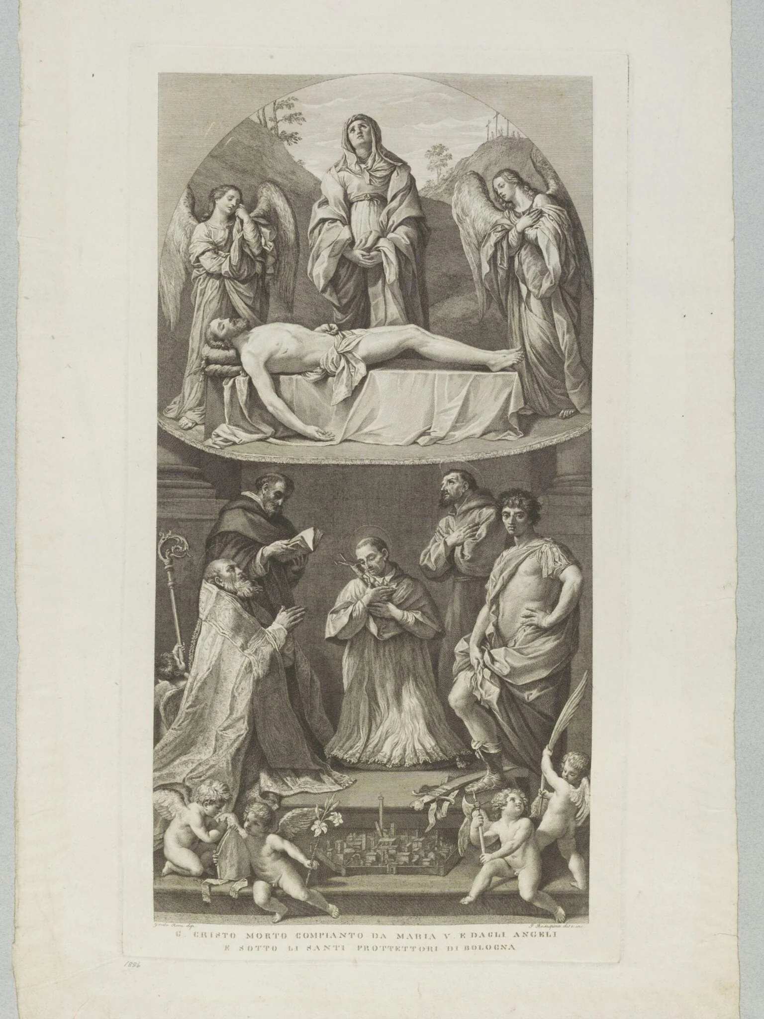 The Virgin Mary with the dead Christ, by Francesco Rosaspina, 1850