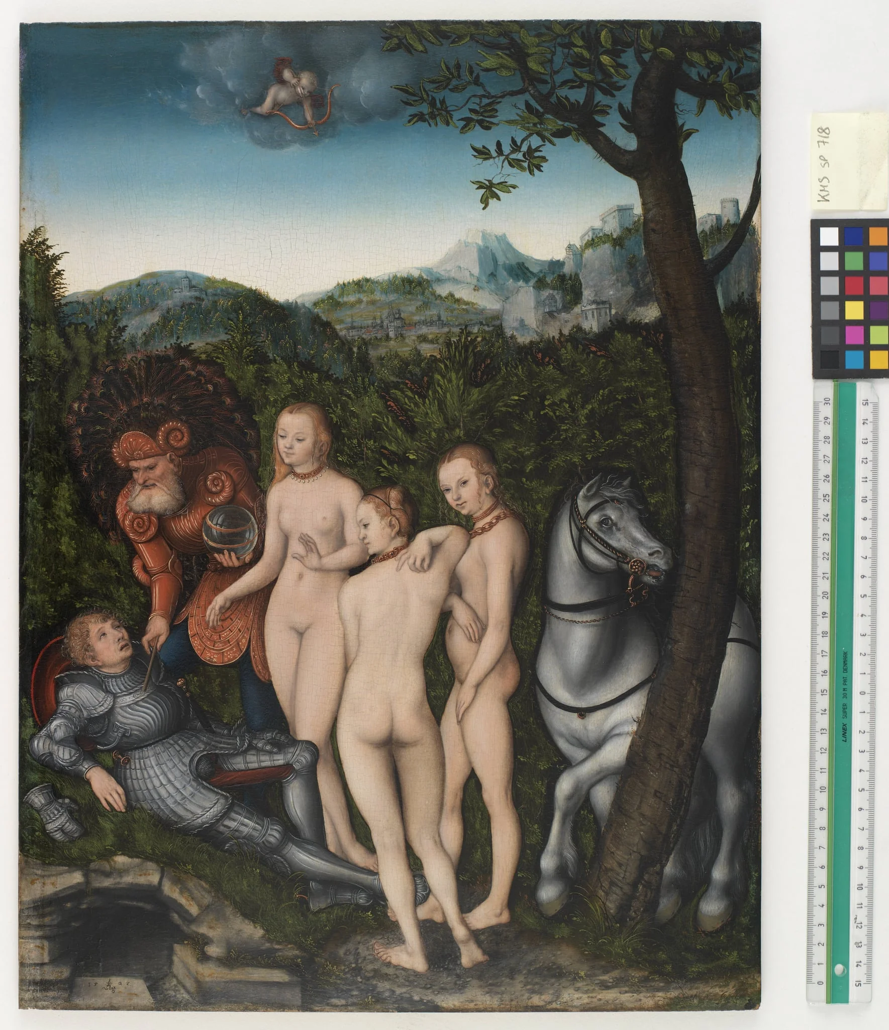 The Judgement of Paris, by Unknown, 1527