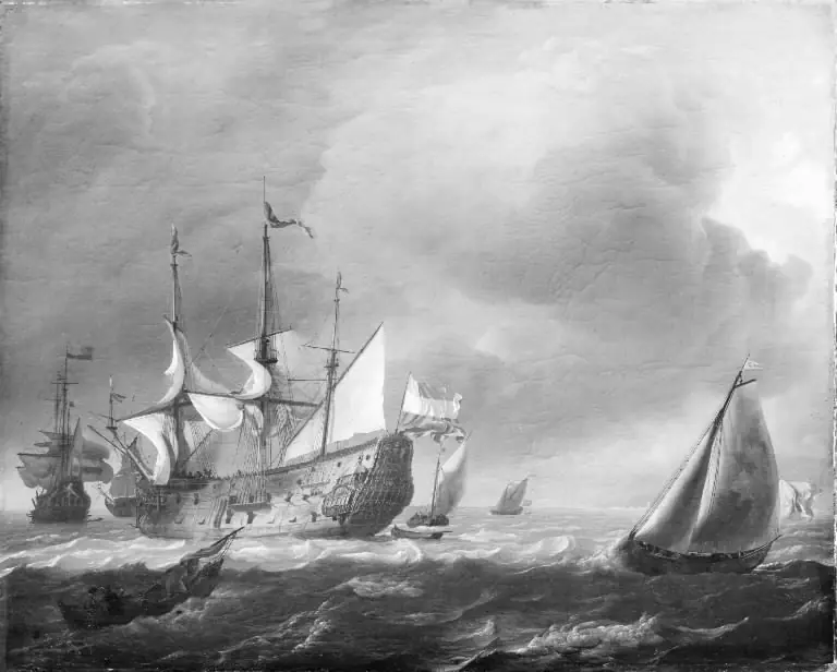 Seascape with Dutch Men-of-War and Fishing Boats