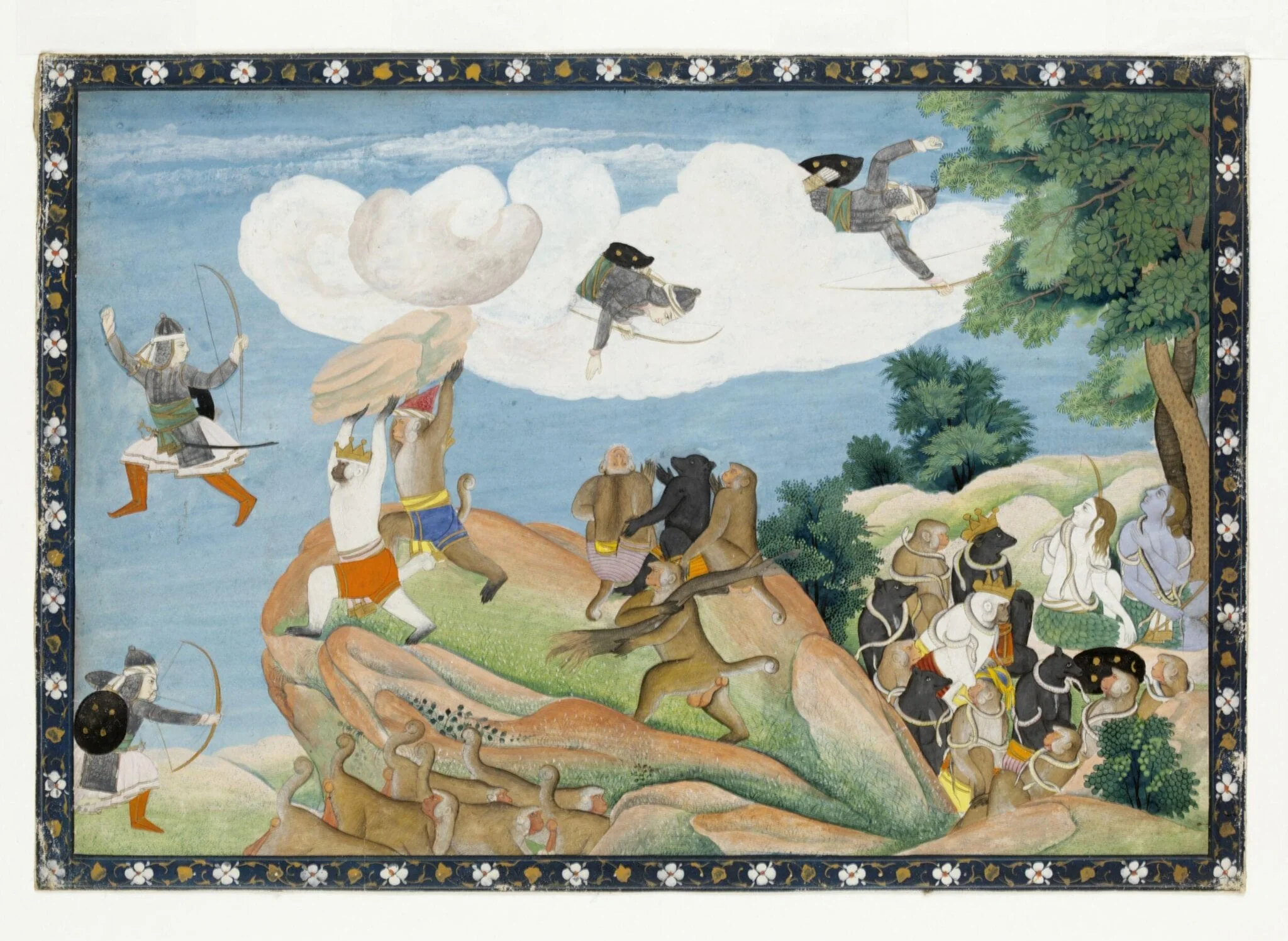 Indrajit, Rama and Lakshmana, by Unknown, paint, 1820